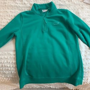 Vineyard Vines Green Quarter Zip Sweatshirt